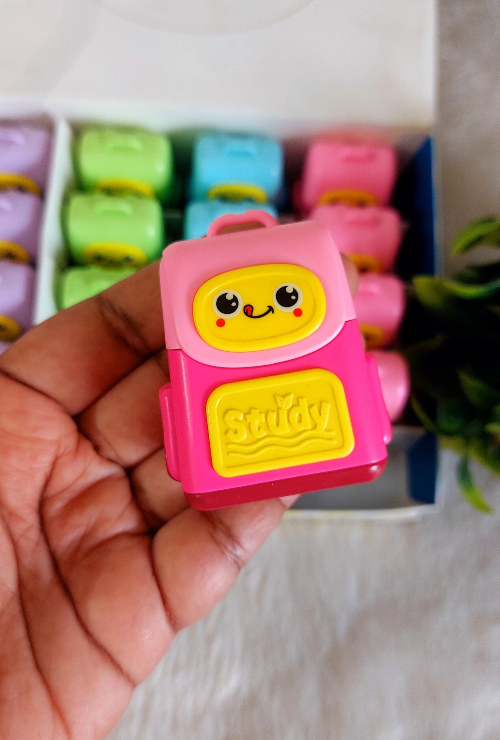 School Bag Sharpener and Eraser | Premium Quality | Random Colour