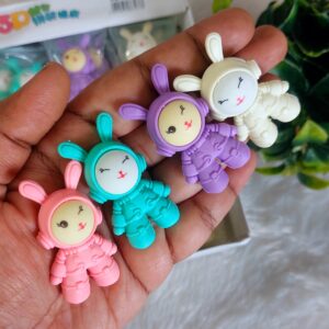Rabbit Astronaut Eraser | Random Colour