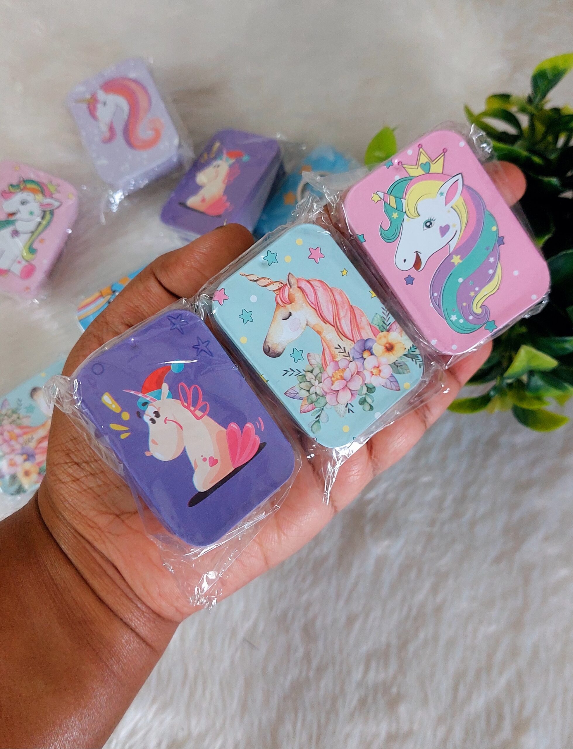 Unicorn Tin box Keychain | Rectangle Shape | Random Print | Pack of 1 - Image 2