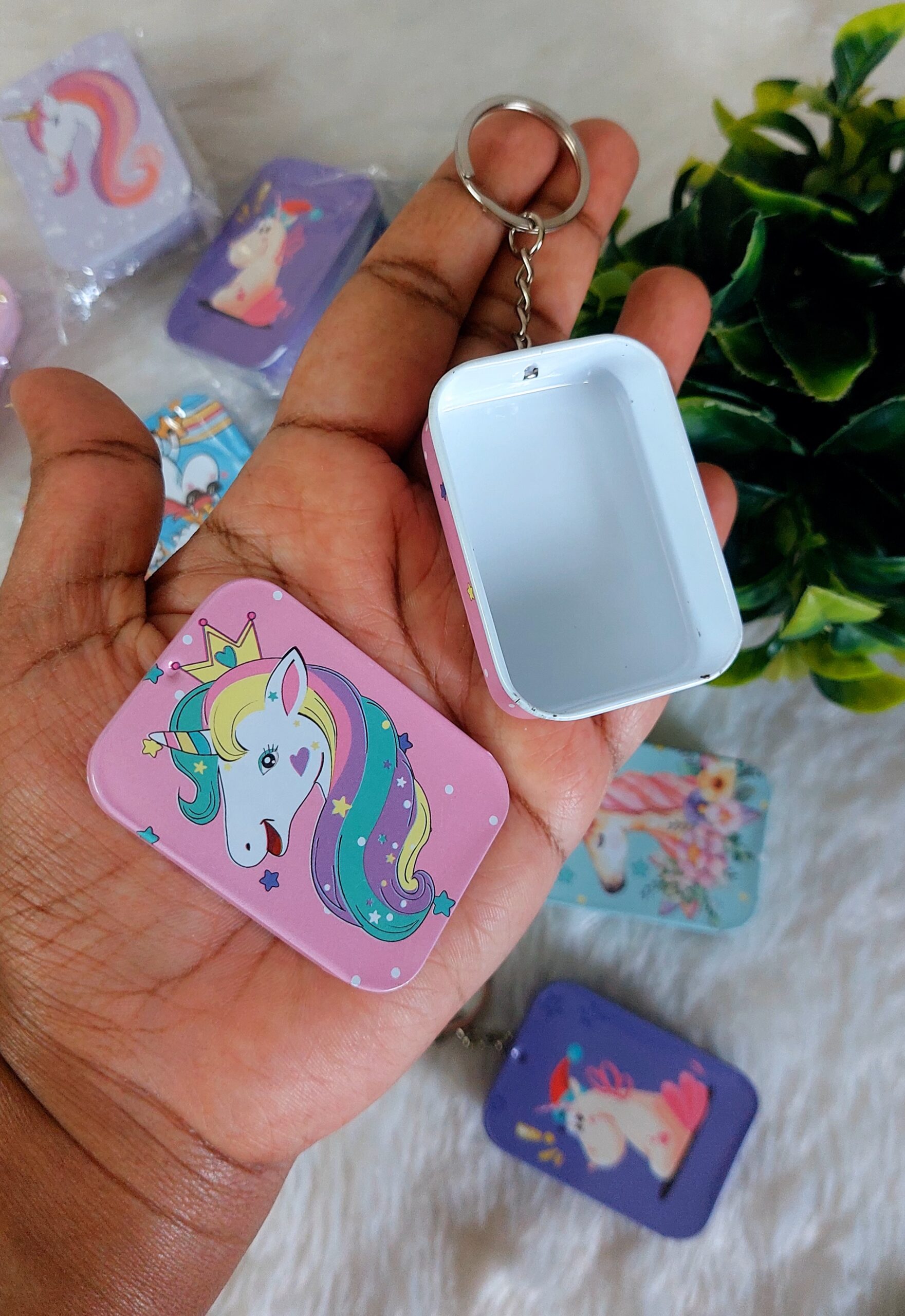 Unicorn Tin box Keychain | Rectangle Shape | Random Print | Pack of 1 - Image 7
