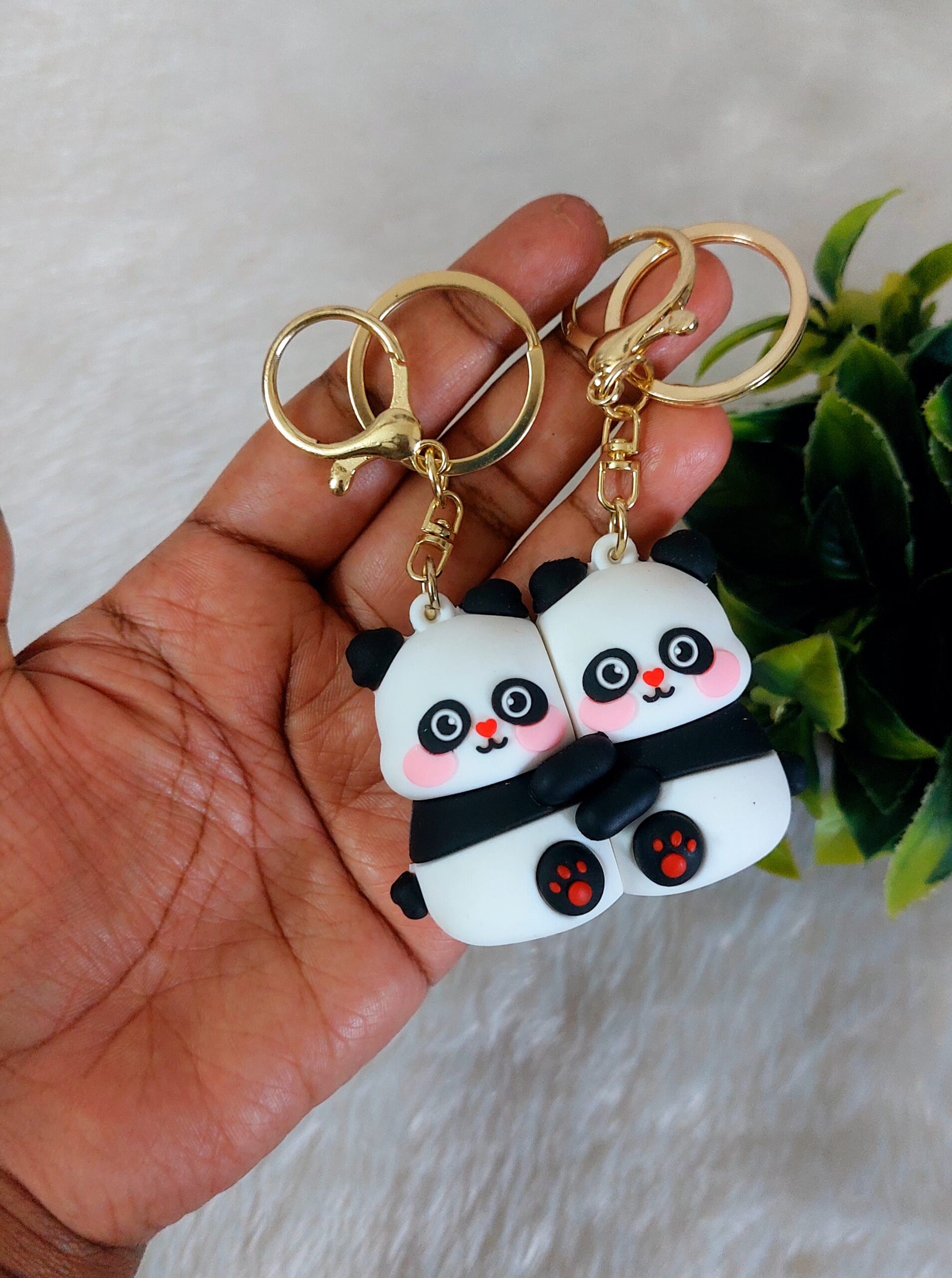 Magnetic Couple Panda Keychain | Premium Quality | One Pair - Image 5