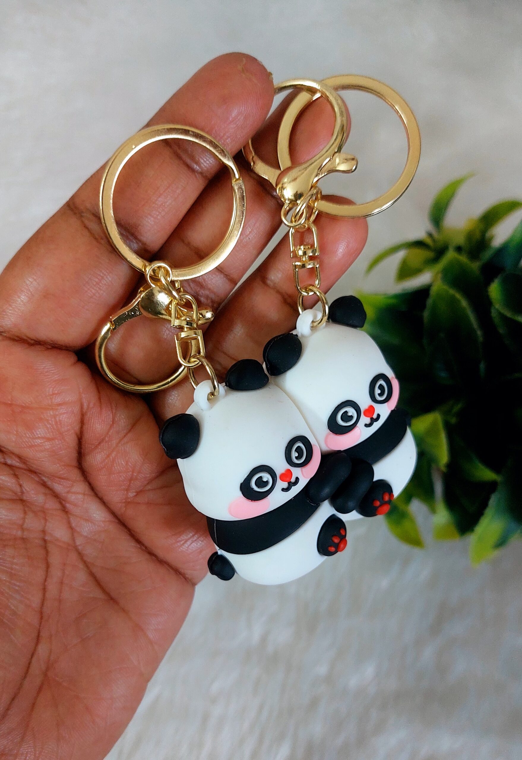 Magnetic Couple Panda Keychain | Premium Quality | One Pair - Image 3