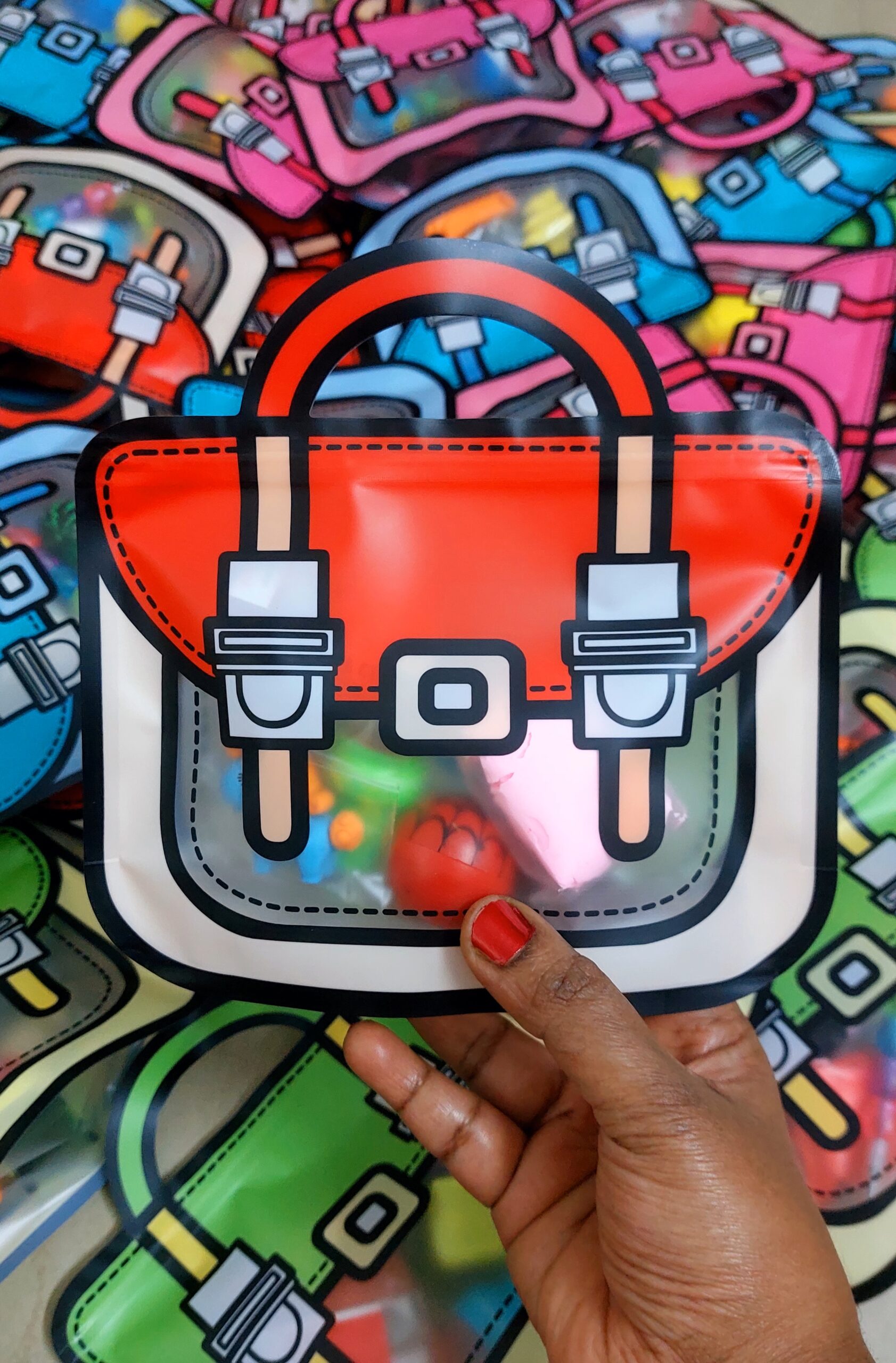 Mini Gift Bag | School Bag Model | Mixed Colour | Pack of 25 Pcs - Image 6