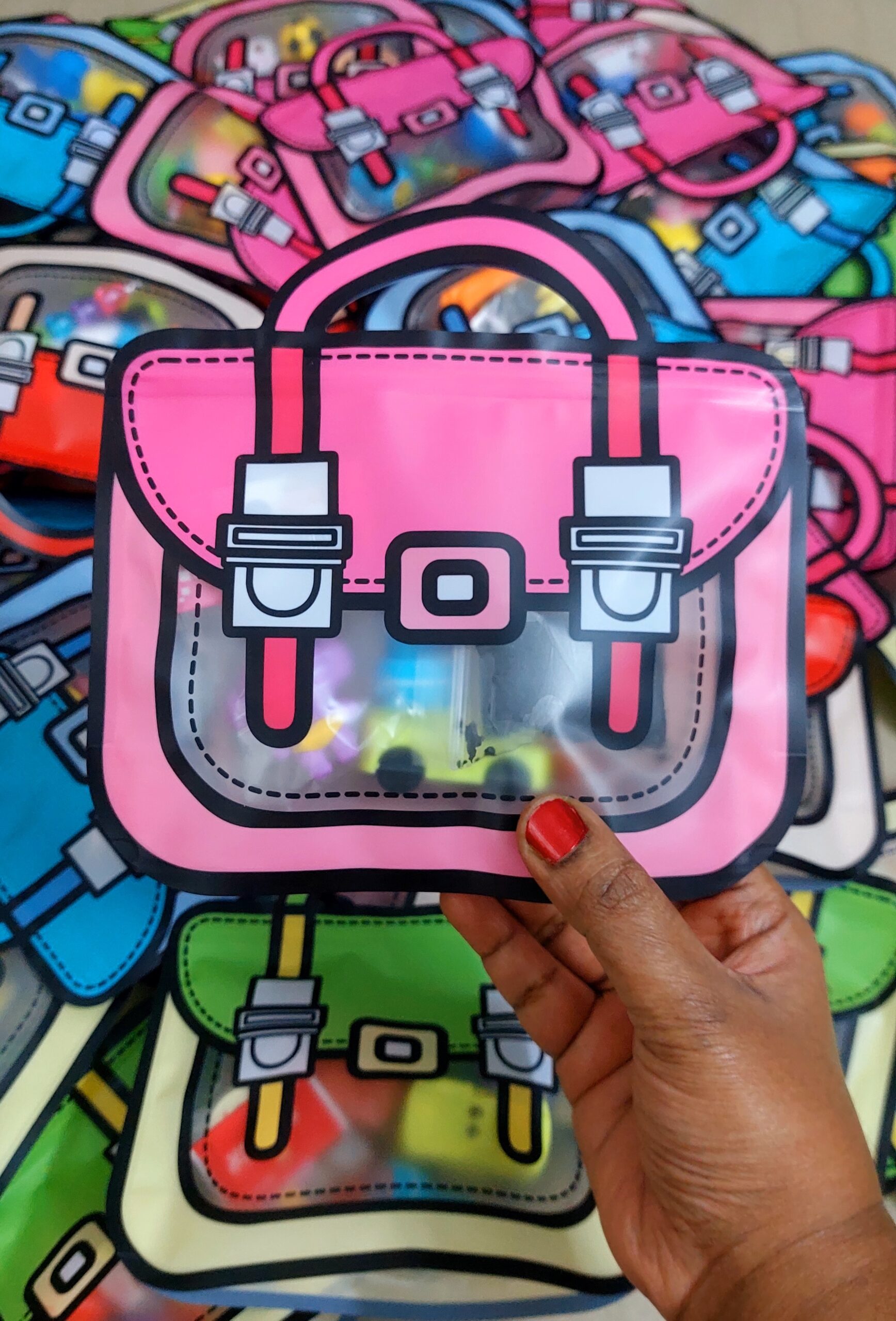 Mini Gift Bag | School Bag Model | Mixed Colour | Pack of 25 Pcs - Image 5